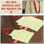 No Sew Mommy and Me Aprons for $1