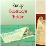 5 Minute Burlap Silverware Holder