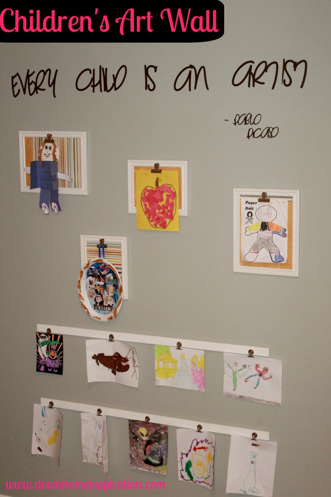 children's art wall