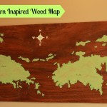 Pottery Barn Inspired Wood Map