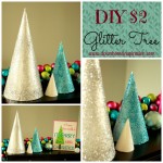 DIY $2 Glitter Trees