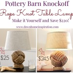 Pottery Barn Knockoff Rope Knot Lamp