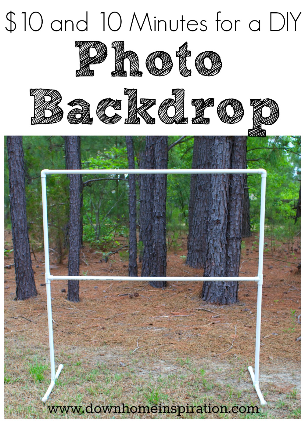 $10 and 10 Minutes for a DIY Photo Backdrop - Down Home Inspiration