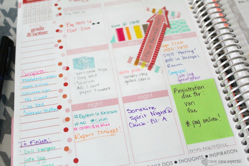 Tips for Organizing a Weekly Planner - Down Home Inspiration