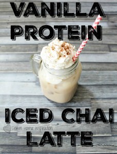 protein iced chai latte