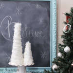 DIY Faux Fur Christmas Trees Made on the Cheap!