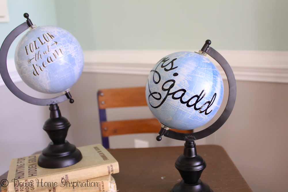 teachers gift personalized globe