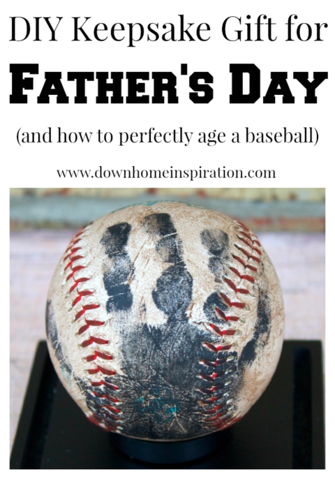 Handprint Baseball Keepsake - Perfect for Father's Day (and how to  perfectly age a baseball) - Down Home Inspiration