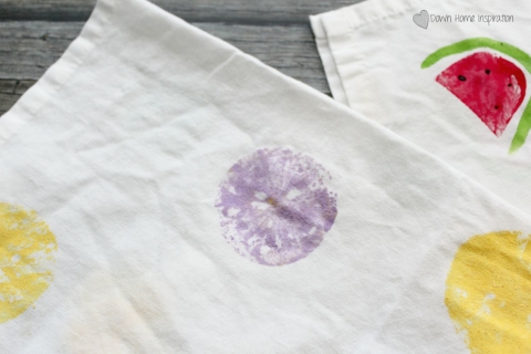 Stamping Tea Towels with Fruit: 7 Steps for an Easy Kitchen DIY