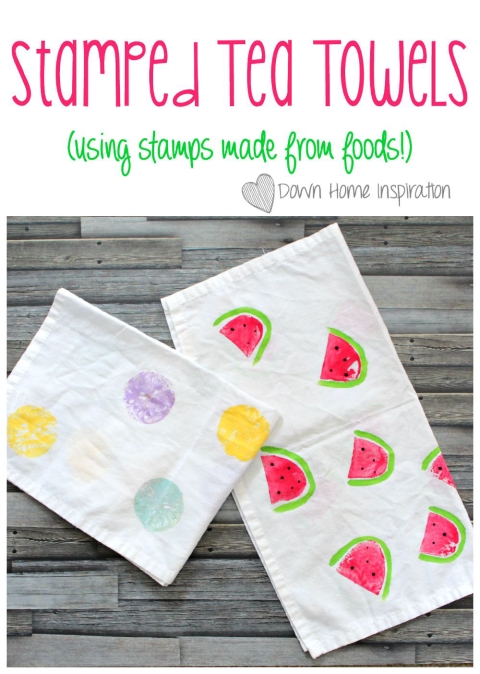 Stamping Tea Towels with Fruit: 7 Steps for an Easy Kitchen DIY